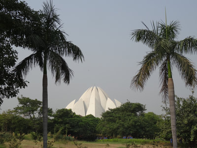 The Bahai-temple in New Delhi, it has the shape of a lotus flower.